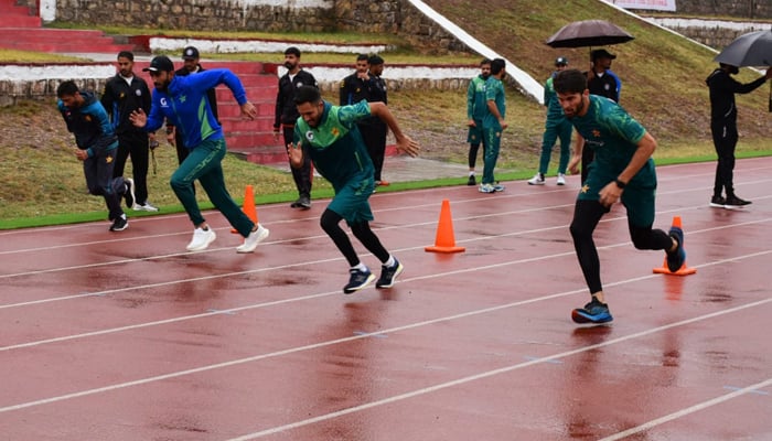 WATCH: Pakistan team takes part in fitness camp at Kakul. 29 players are taking part in the camp WATCH: Pakistan team takes part in fitness camp at Kakul